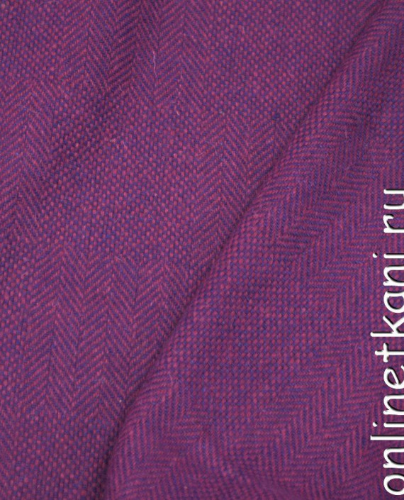 Ткань Пальтово-костюмная 1102 цвет фиолетовый картинка 2