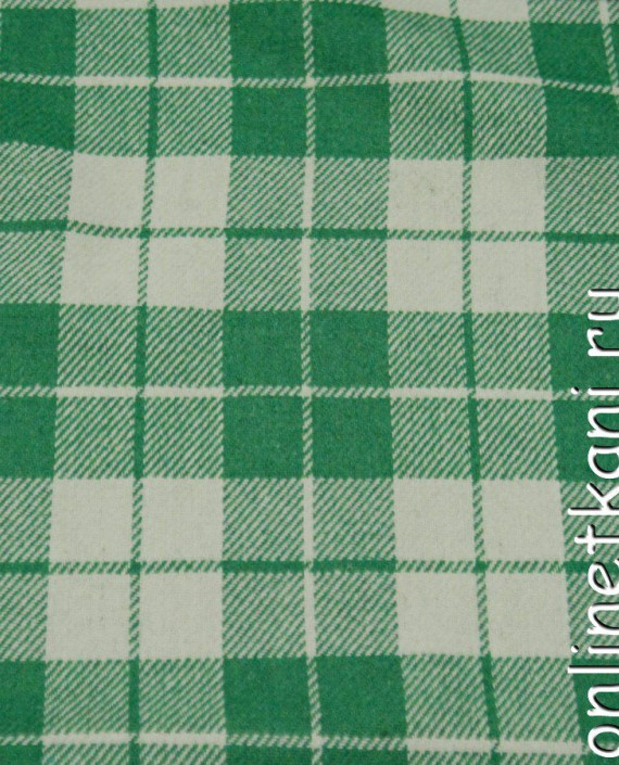 Ткань Пальтово-костюмная 1144 цвет зеленый в клетку картинка
