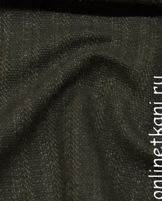Ткань Пальтово-костюмная 1146 цвет коричневый геометрический картинка 1