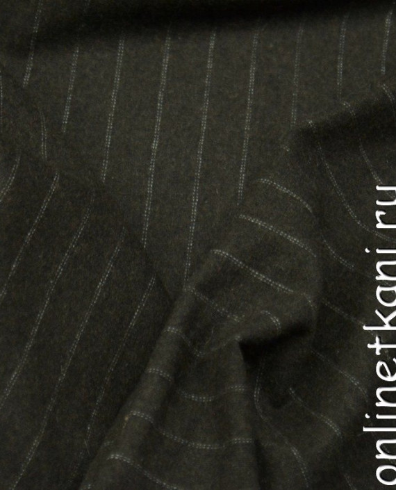 Ткань Пальтово-костюмная 1150 цвет серый в полоску картинка 1