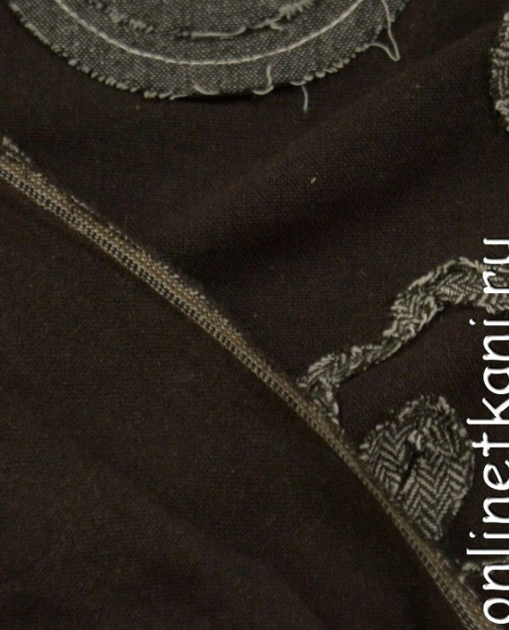 Ткань Костюмно-пальтовая 1197 цвет коричневый абстрактный картинка 1