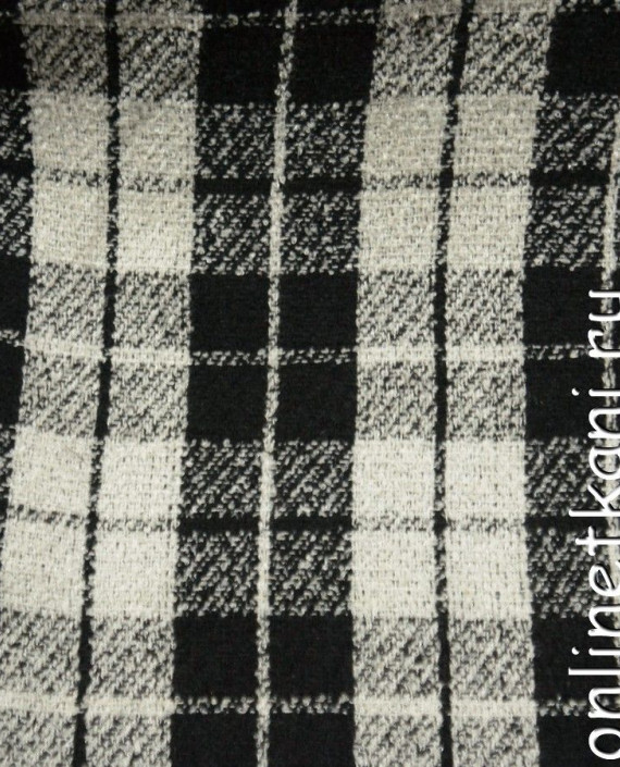 Ткань Пальтовая 1203 цвет серый в клетку картинка