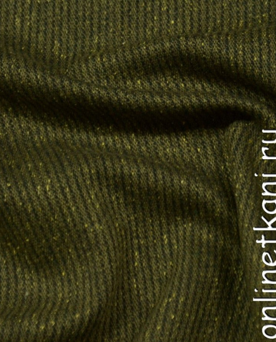 Ткань Костюмная 1209 цвет хаки в полоску картинка