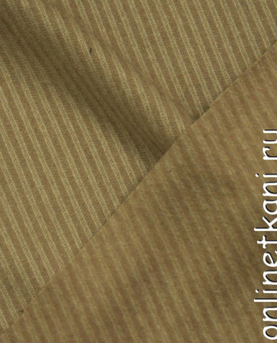 Ткань Костюмно-пальтовая 1218 цвет бежевый в полоску картинка 1