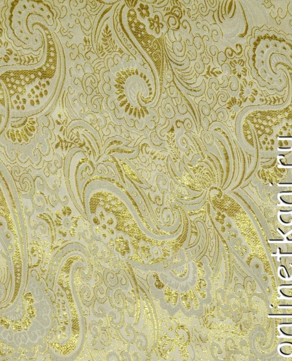 Ткань Парча 025 цвет желтый абстрактный картинка 1
