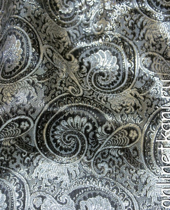 Ткань Парча 049 цвет серый абстрактный картинка