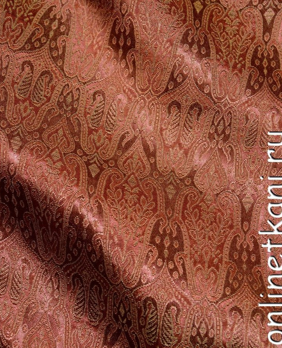 Ткань Парча 069 цвет коричневый абстрактный картинка