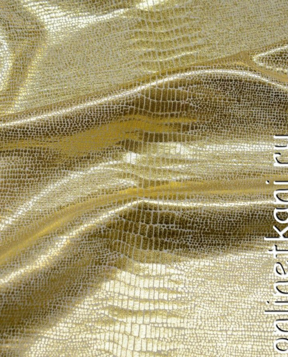 Ткань Голограмма 071 цвет золотой картинка