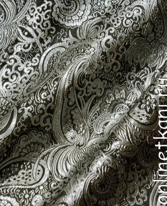 Ткань Парча 086 цвет серый абстрактный картинка