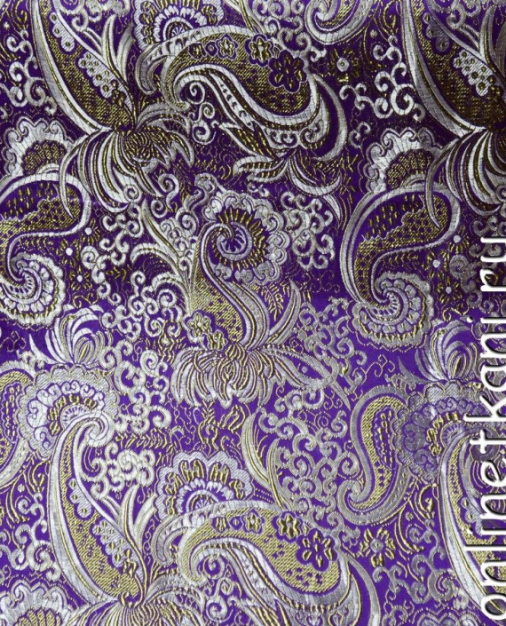 Ткань Парча 094 цвет фиолетовый абстрактный картинка