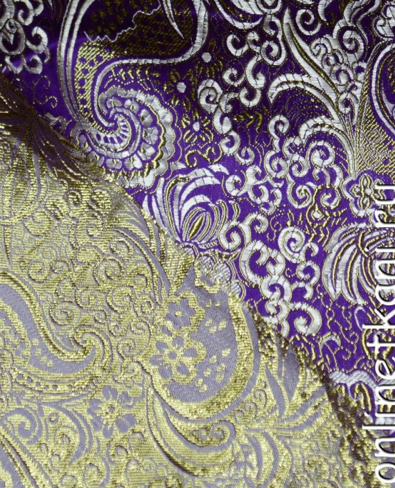 Ткань Парча 094 цвет фиолетовый абстрактный картинка 1