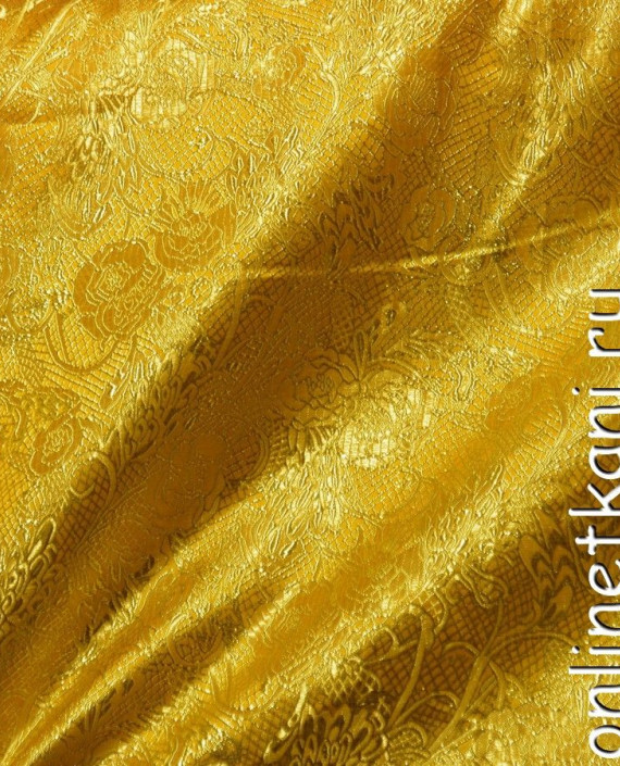 Ткань Парча 100 цвет золотой абстрактный картинка