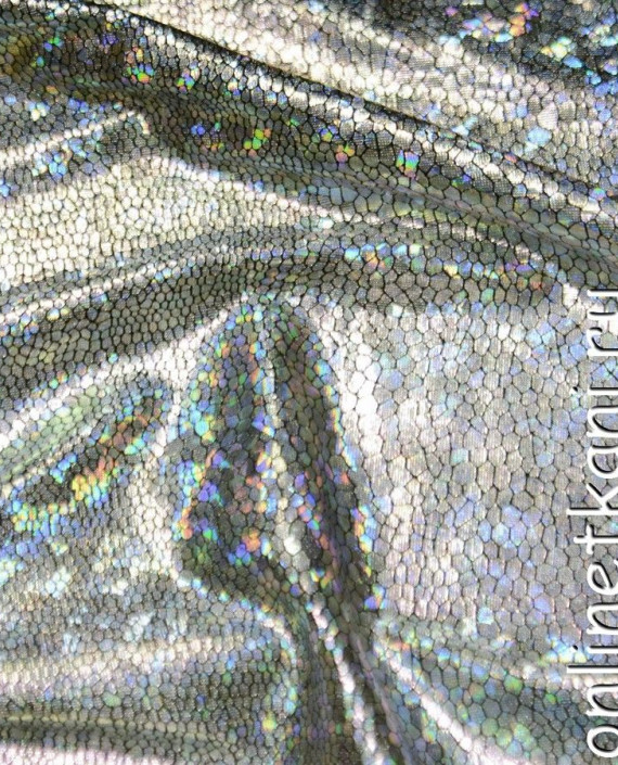 Ткань Голограмма 028 цвет серебро картинка