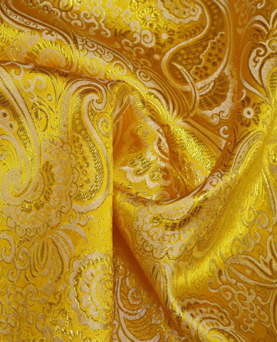 Ткань Парча 105 цвет золотой абстрактный картинка