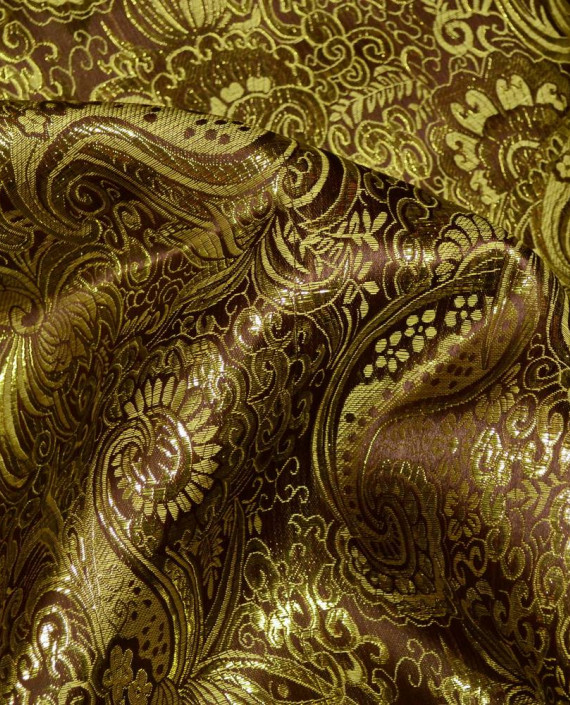 Ткань Парча 107 цвет золотой абстрактный картинка