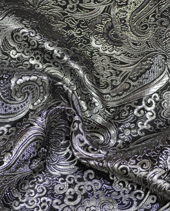 Ткань Парча 113 цвет серый абстрактный картинка