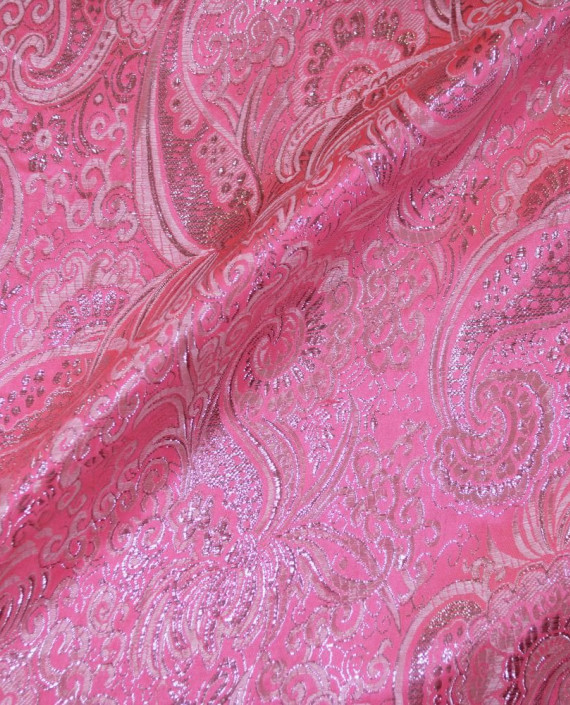 Парча 152 цвет розовый цветочный картинка