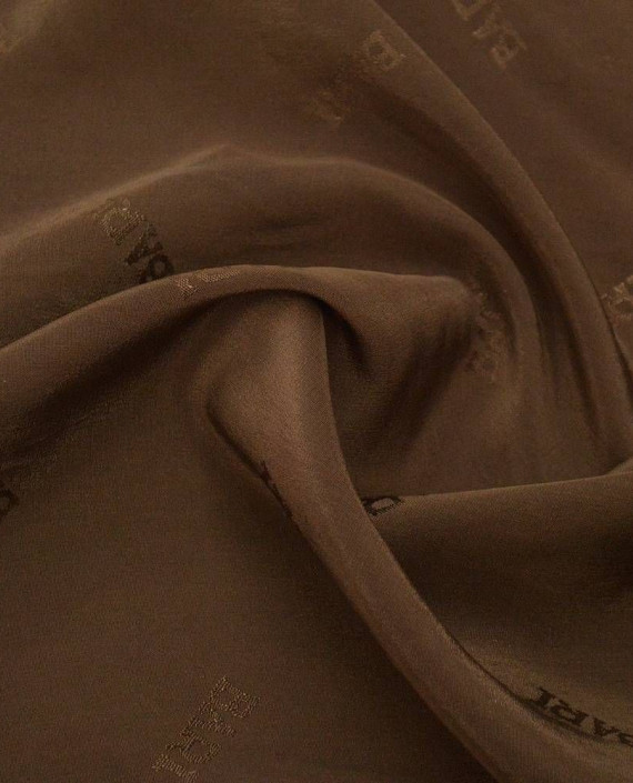 Ткань Подкладочная Вискоза 112 цвет коричневый картинка