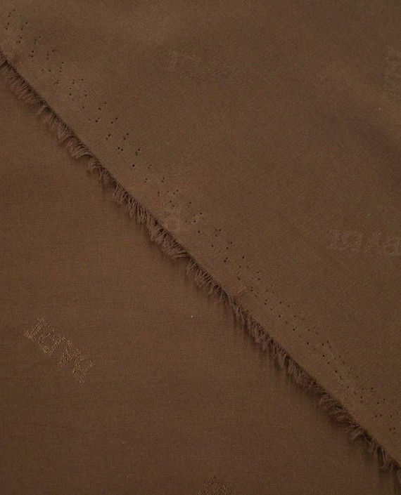 Ткань Подкладочная Вискоза 112 цвет коричневый картинка 1