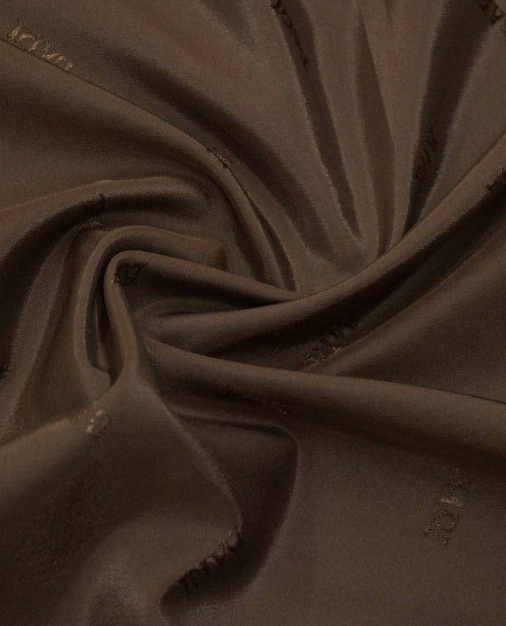 Ткань Подкладочная Полиэстер 114 цвет коричневый картинка