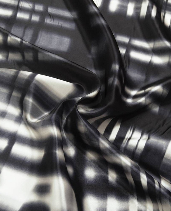 Ткань Подкладочная Вискоза 120 цвет черный абстрактный картинка