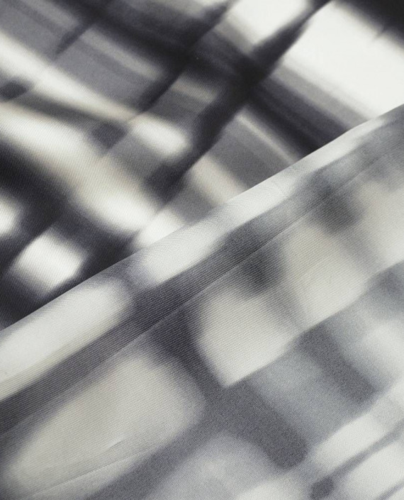 Ткань Подкладочная Вискоза 120 цвет черный абстрактный картинка 1
