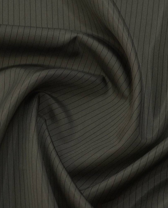 Ткань Подкладочная Вискоза 141 цвет серый в полоску картинка