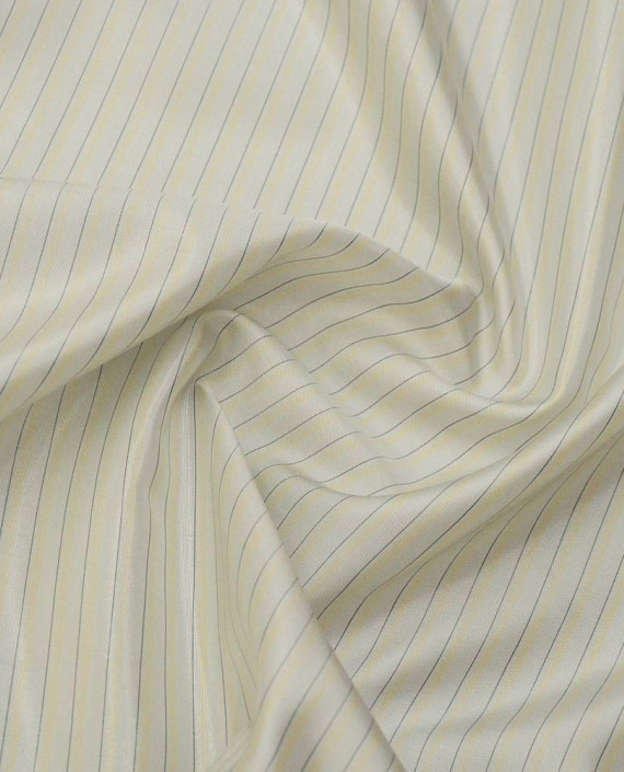 Ткань Подкладочная Вискоза 144 цвет белый в полоску картинка