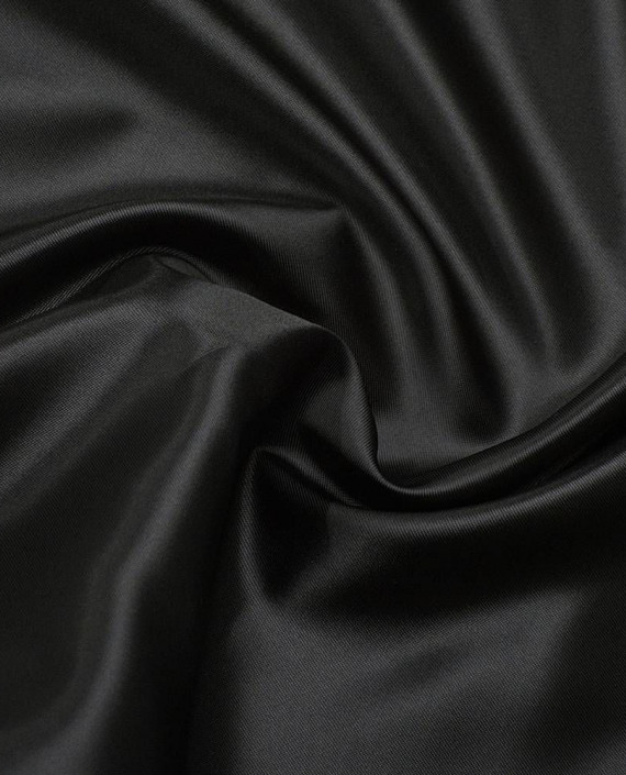 Ткань Подкладочная Полиэстер 185 цвет черный картинка