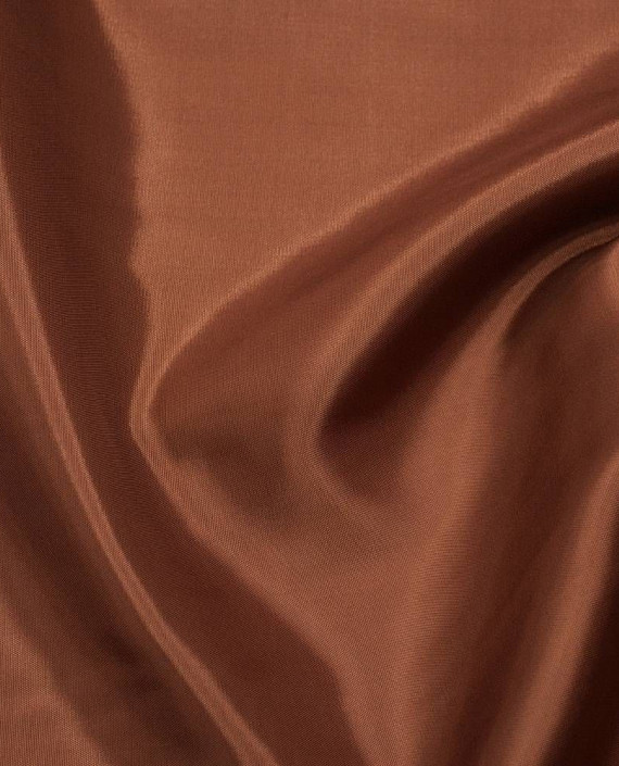 Ткань Подкладочная Вискоза 190 цвет коричневый картинка 1