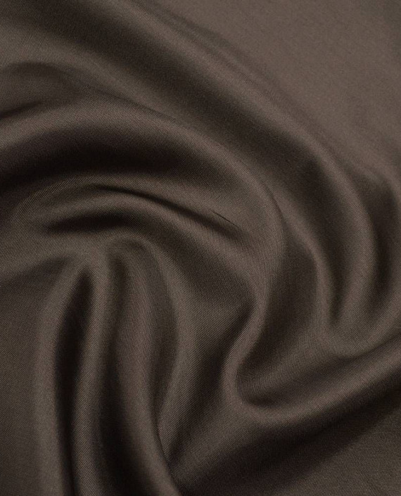 Ткань Подкладочная Вискоза 192 цвет коричневый картинка 1