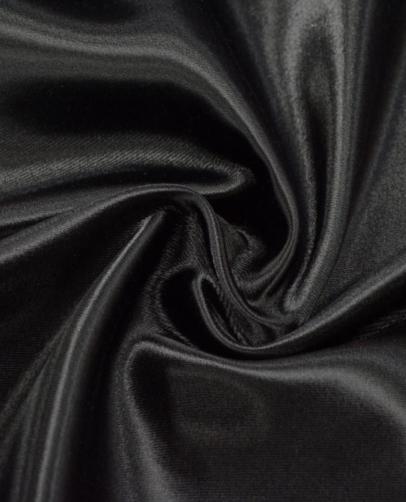 Вискоза Костюмная Сатиновая 370 цвет черный картинка