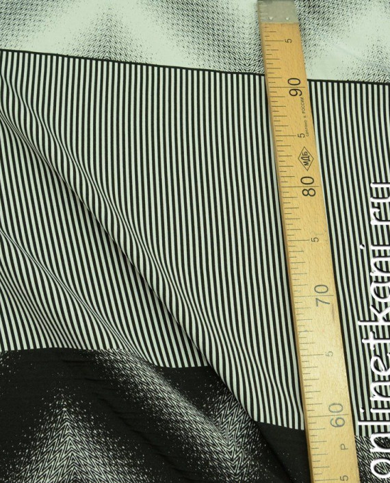 Ткань Костюмная Купон 0149 цвет черный геометрический картинка 2