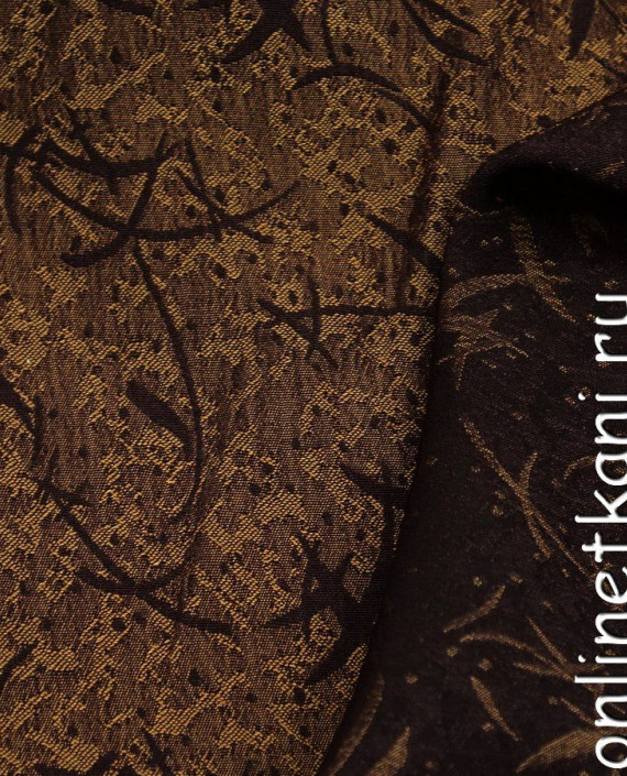 Ткань Костюмная 0187 цвет коричневый абстрактный картинка