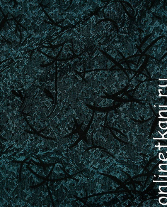 Ткань Костюмная 0190 цвет синий абстрактный картинка 1
