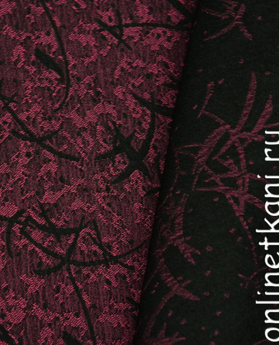 Ткань Костюмная 0192 цвет бордовый абстрактный картинка