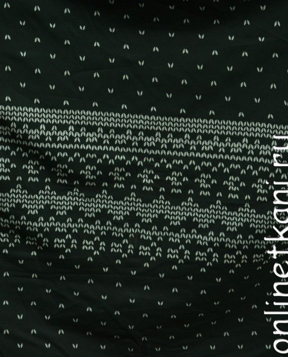 Ткань Костюмная 0268 цвет черный геометрический картинка 3