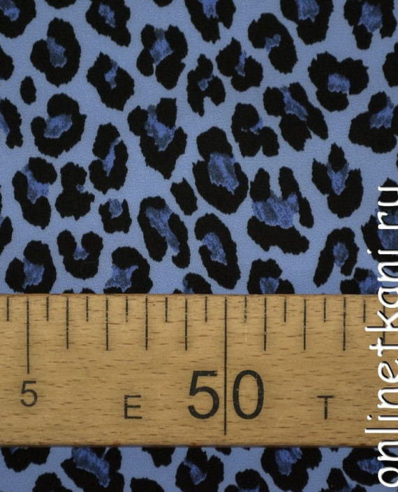 Ткань Плательная 0328 цвет синий леопардовый картинка 2