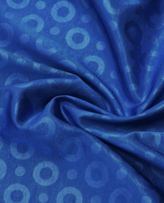 Ткань Костюмная 0377 цвет синий геометрический картинка