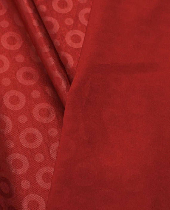Ткань Костюмная 0380 цвет красный геометрический картинка 2