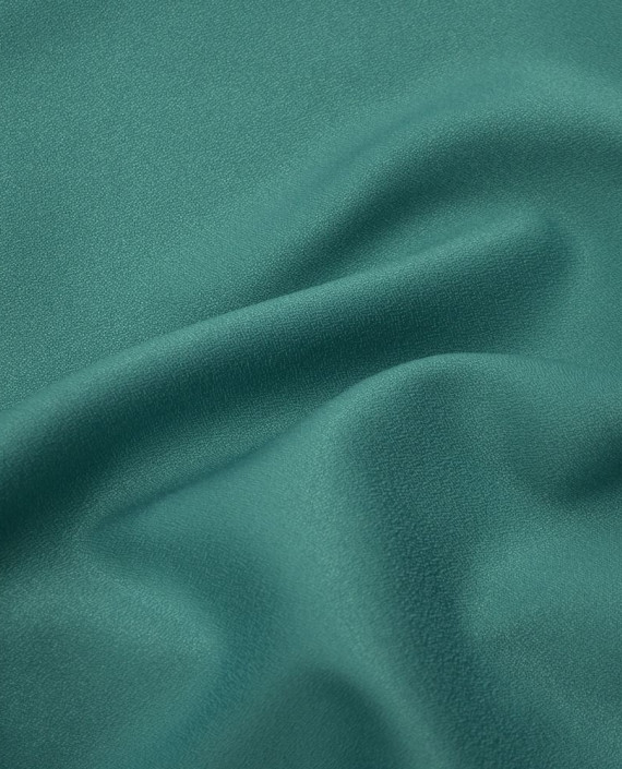 Ткань Креп Плательно-костюмный 0410 цвет зеленый картинка 1
