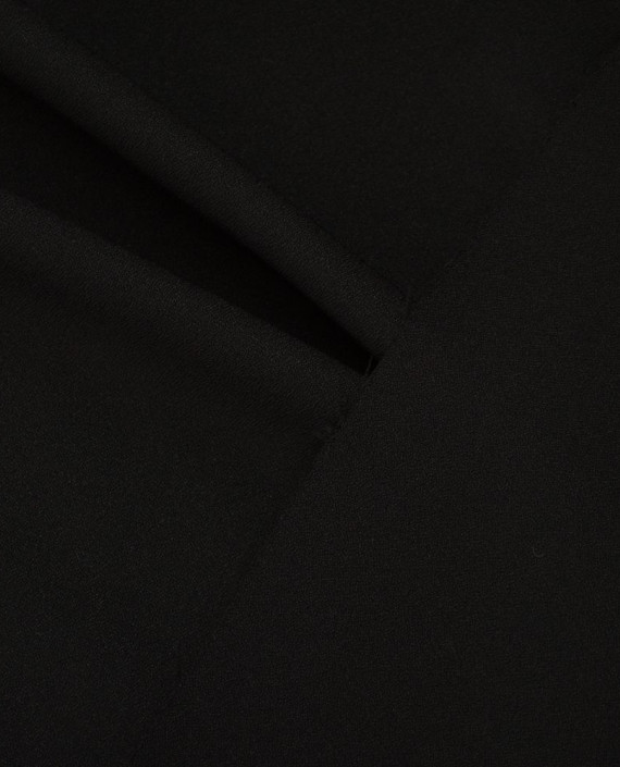 Ткань Креп Плательно-костюмный 0414 цвет черный картинка 1