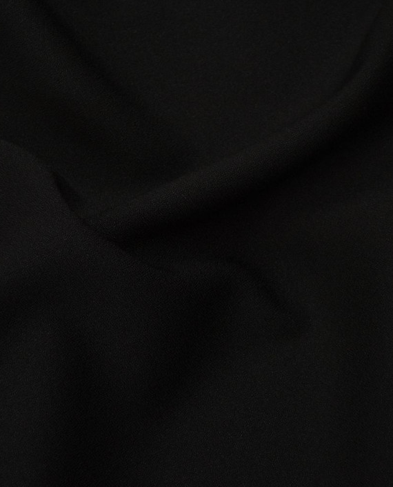 Ткань Креп Плательно-костюмный 0414 цвет черный картинка 2