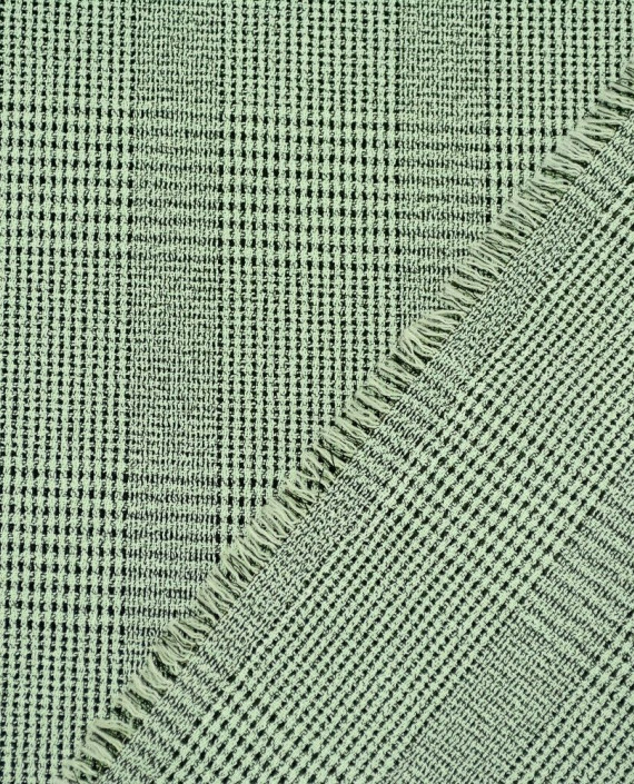 Ткань Рубашечно-костюмная 0478 цвет зеленый в клетку картинка 1