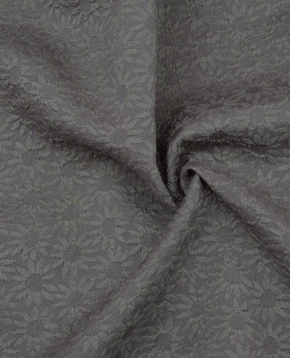 Ткань Рубашечно-костюмная 0495 цвет серый цветочный картинка