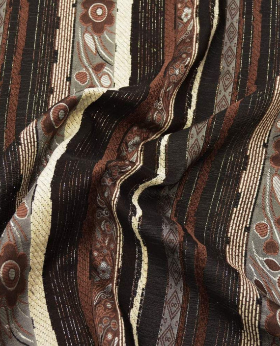 Ткань Костюмно-рубашечная 0521 цвет коричневый в полоску картинка