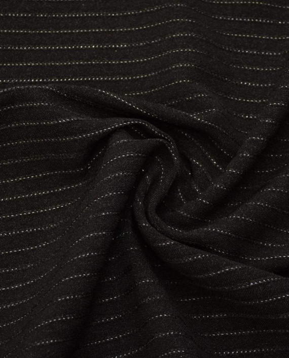 Ткань Костюмная 0539 цвет черный в полоску картинка