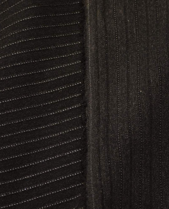 Ткань Костюмная 0539 цвет черный в полоску картинка 2