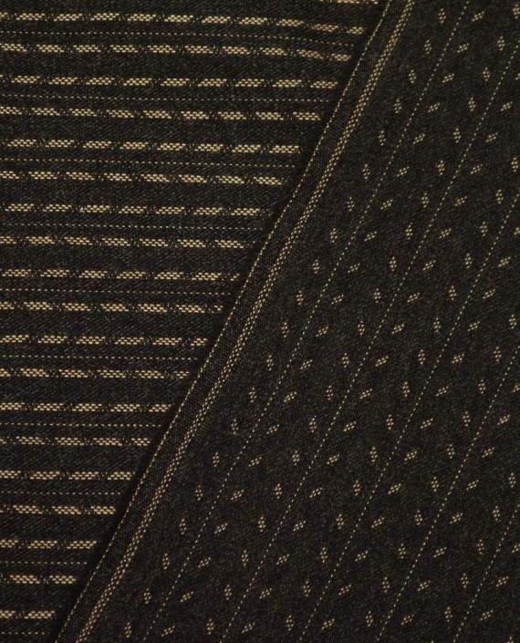 Ткань Костюмная 0546 цвет коричневый геометрический картинка 2