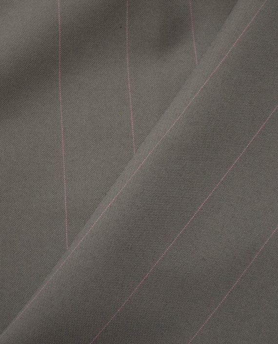 Ткань Костюмная 0548 цвет серый в полоску картинка 1